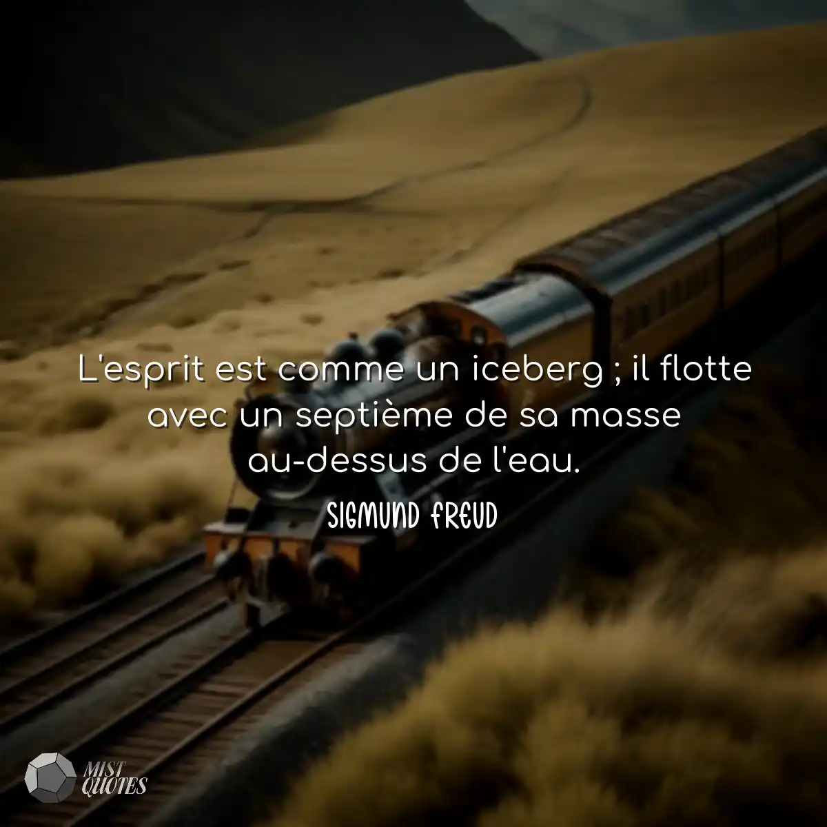 L'esprit est comme un iceberg ; il flotte avec un 