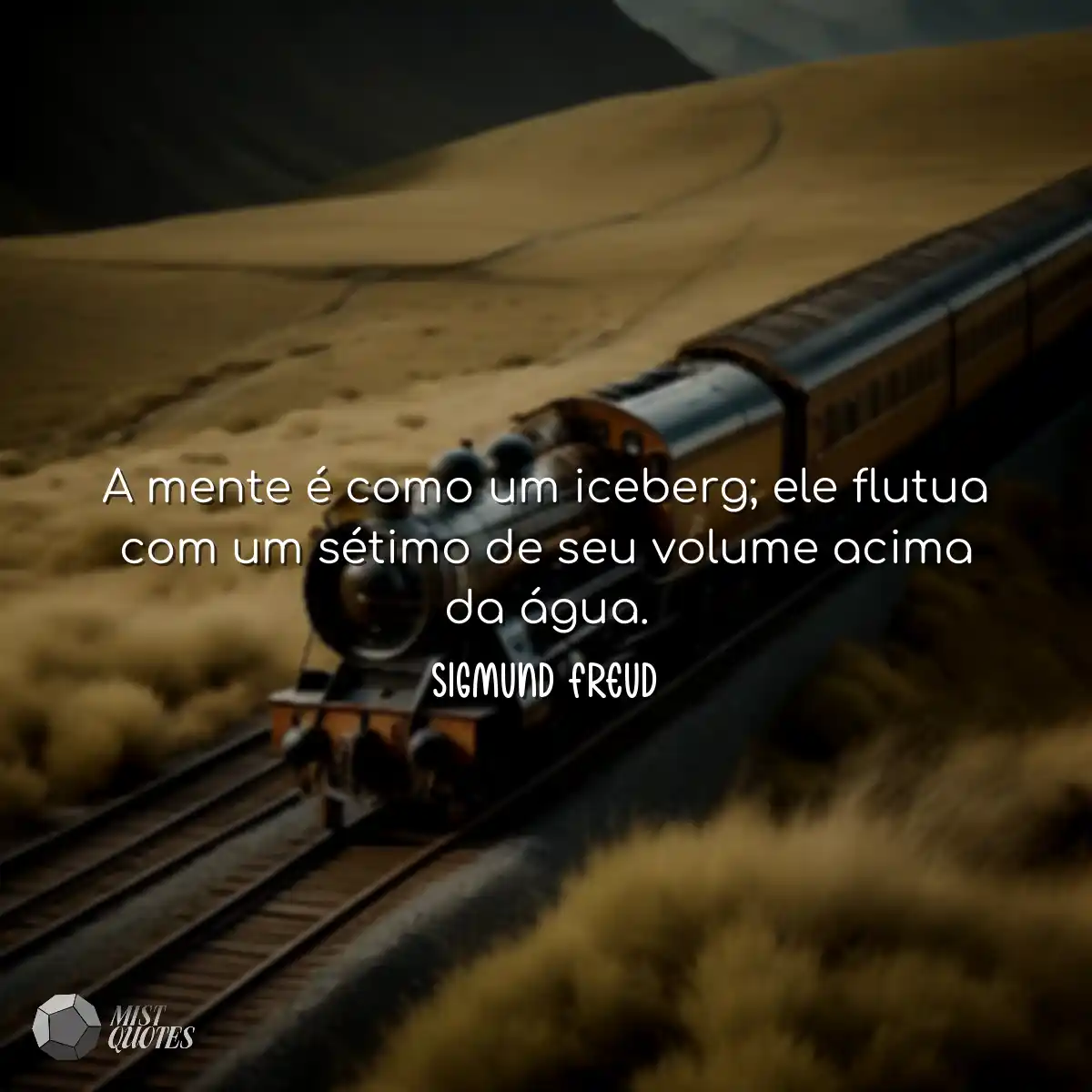 A mente é como um iceberg; ele flutua com um sétim