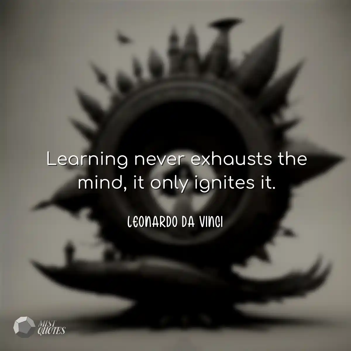 Learning never exhausts the mind, it onl