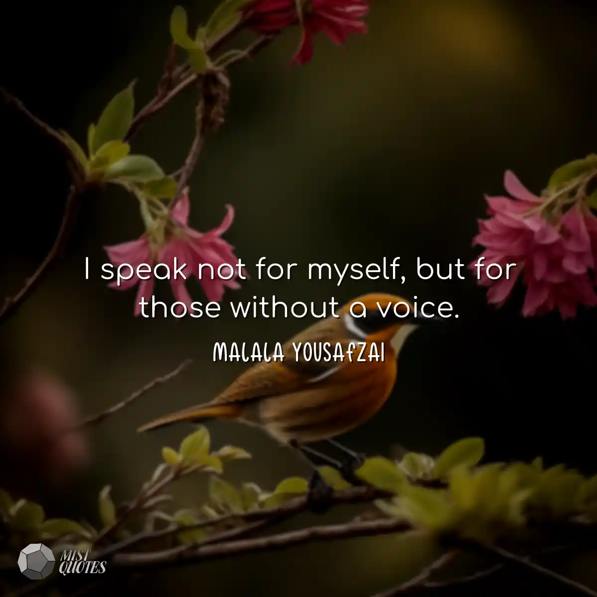 I speak not for myself, but for those wi