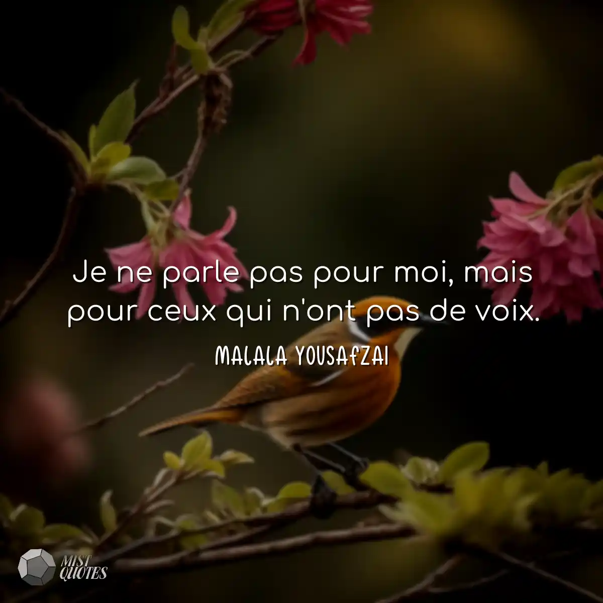 Je ne parle pas pour moi, mais pour ceux