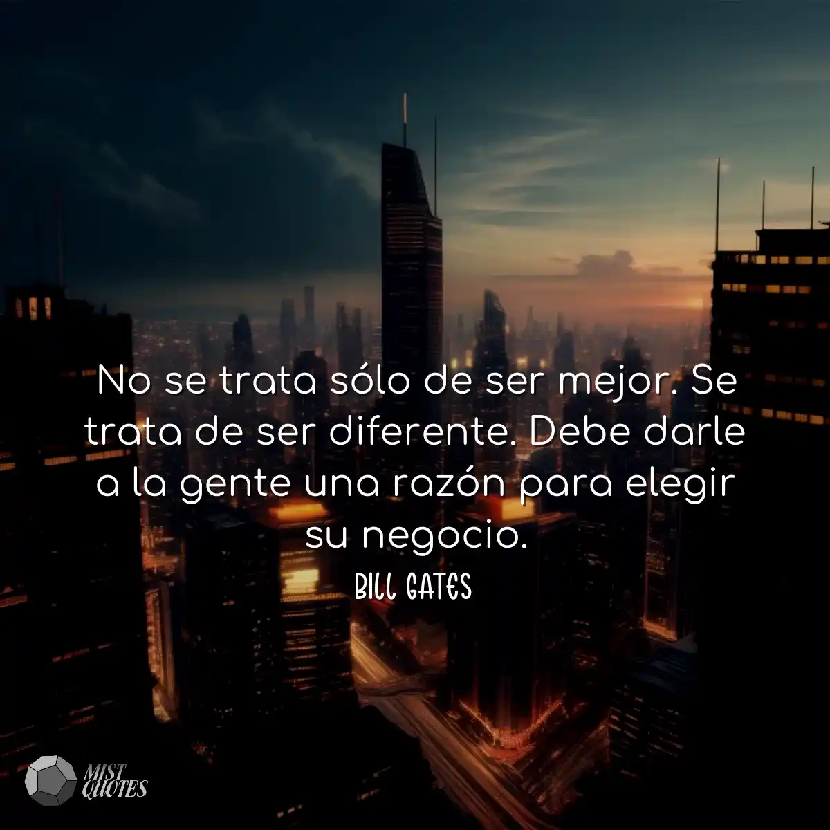 No se trata sólo de ser mejor. Se trata