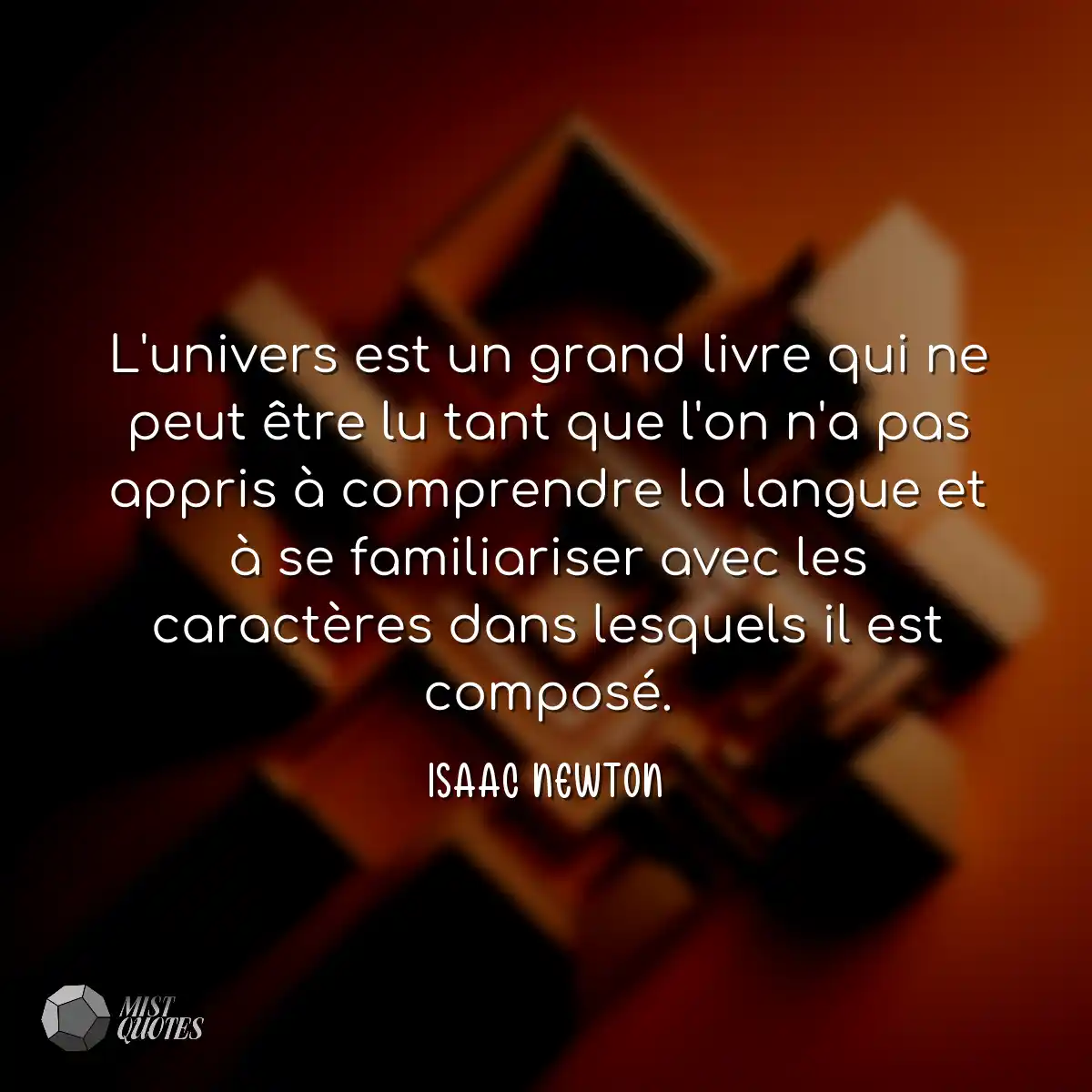 L'univers est un grand livre qui ne peut