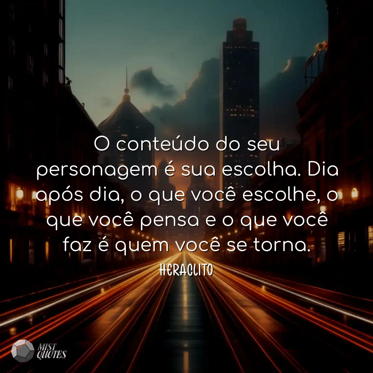 O conteúdo do seu personagem é sua escolha. Dia ap