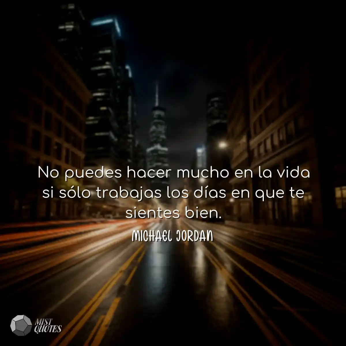 No puedes hacer mucho en la vida si sól