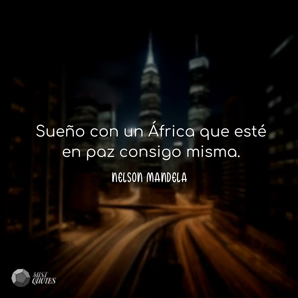 Sueño con un África que esté en paz c
