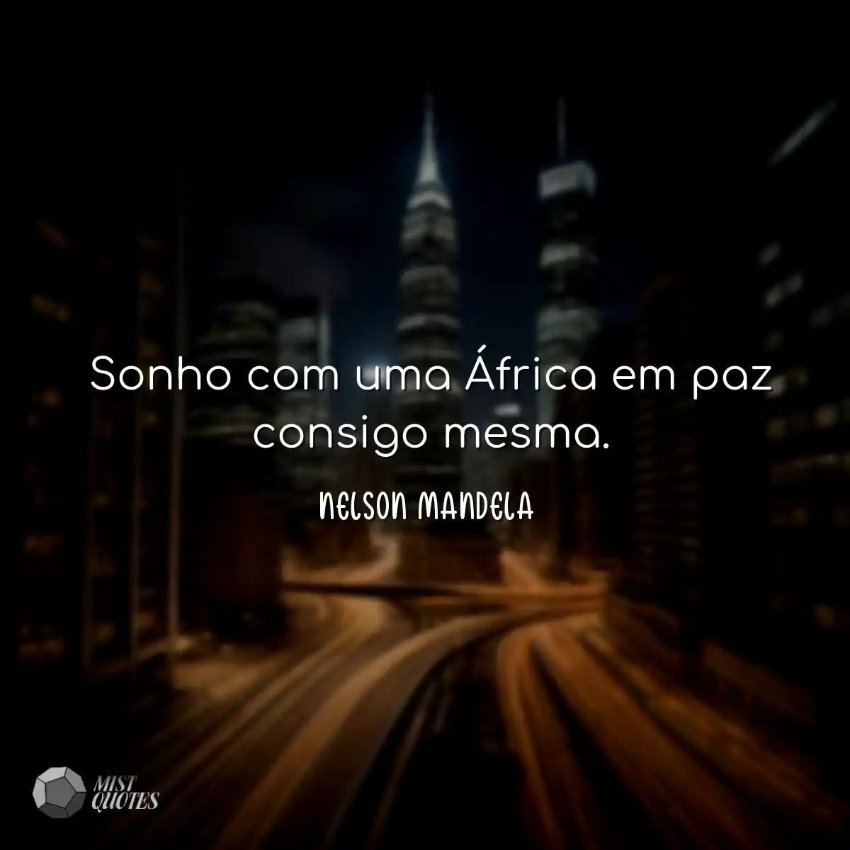 Sonho com uma África em paz consigo mes