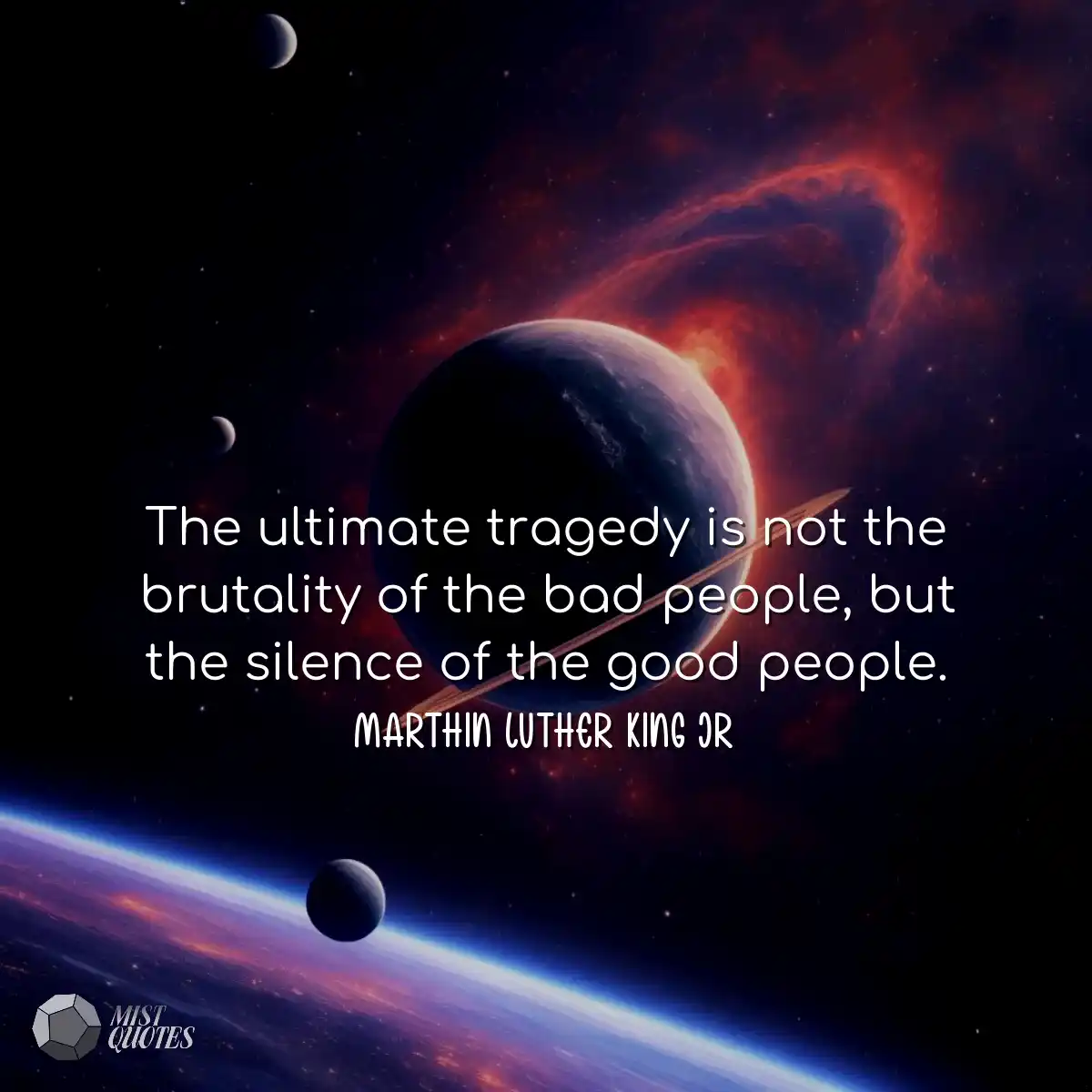 The ultimate tragedy is not the brutalit