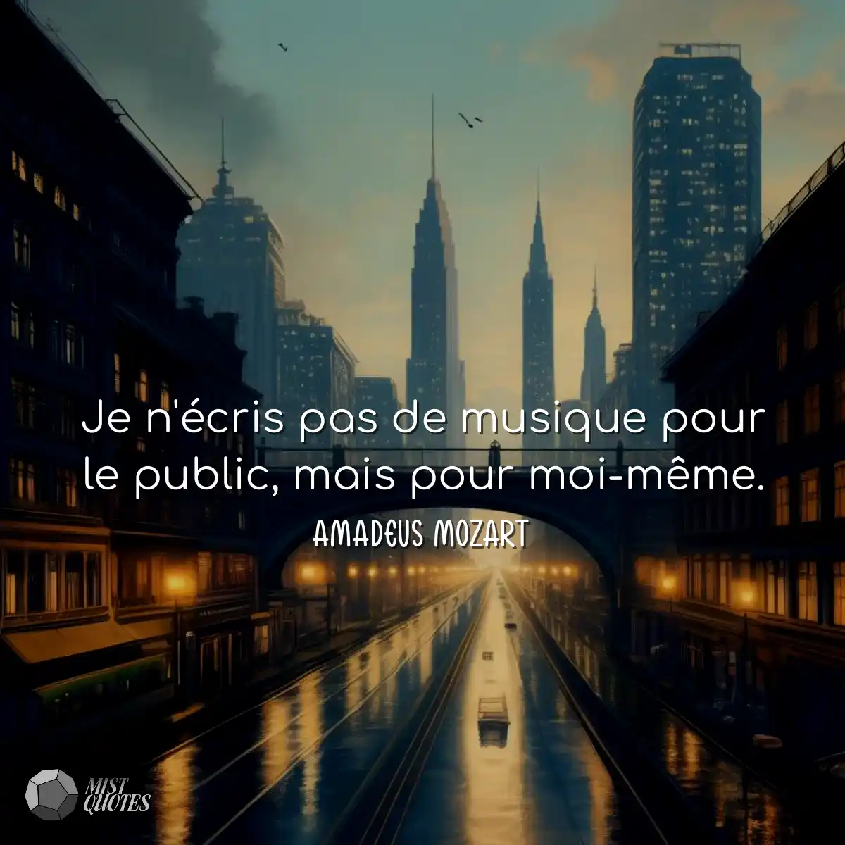 Je n'écris pas de musique pour le publi