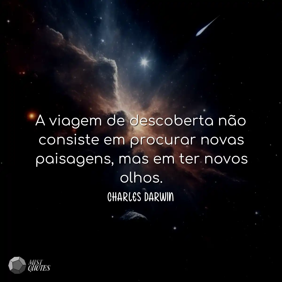 A viagem de descoberta não consiste em procurar no