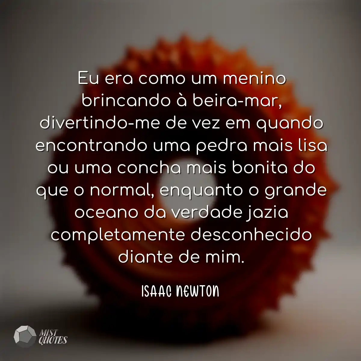 Eu era como um menino brincando à beira