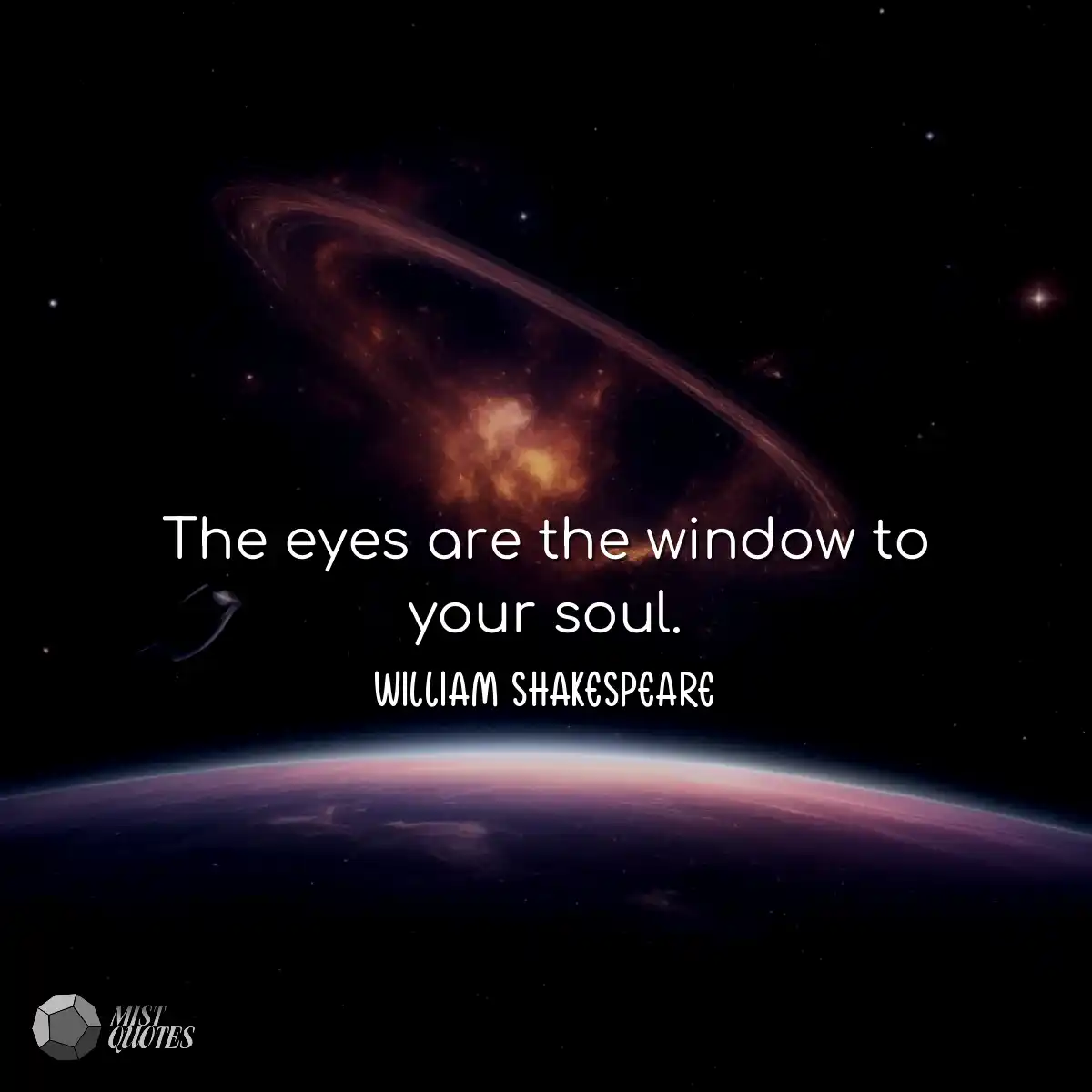 Os olhos são a janela da sua alma.