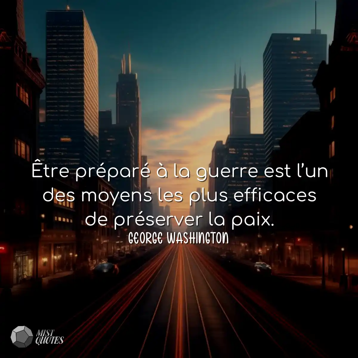 Être préparé à la guerre est l’un 