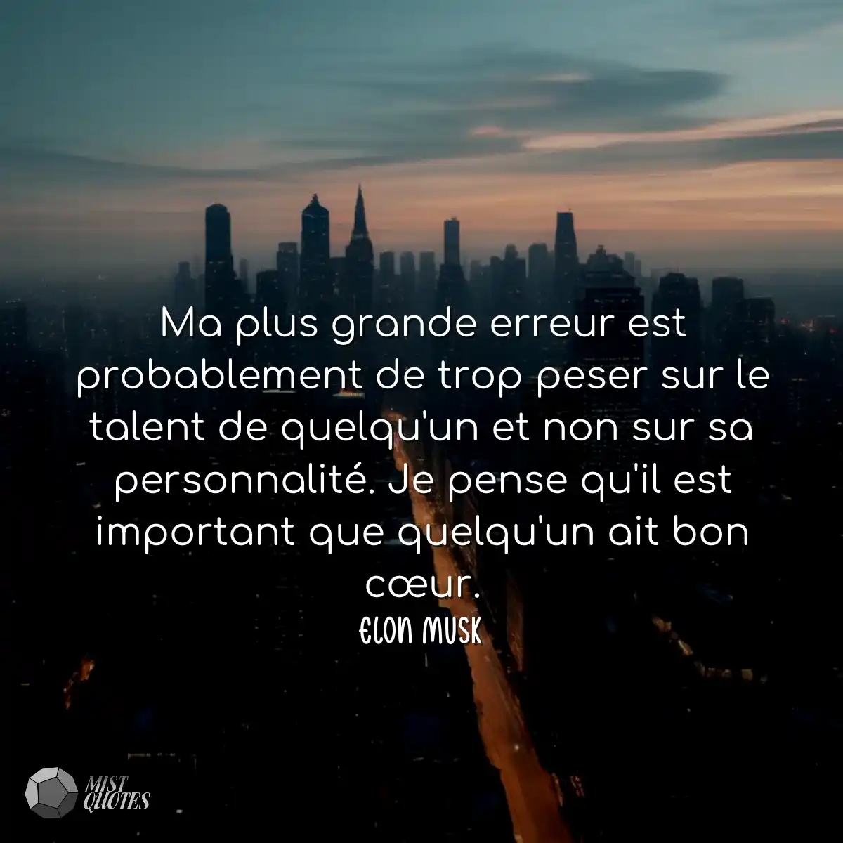 Ma plus grande erreur est probablement de trop pes