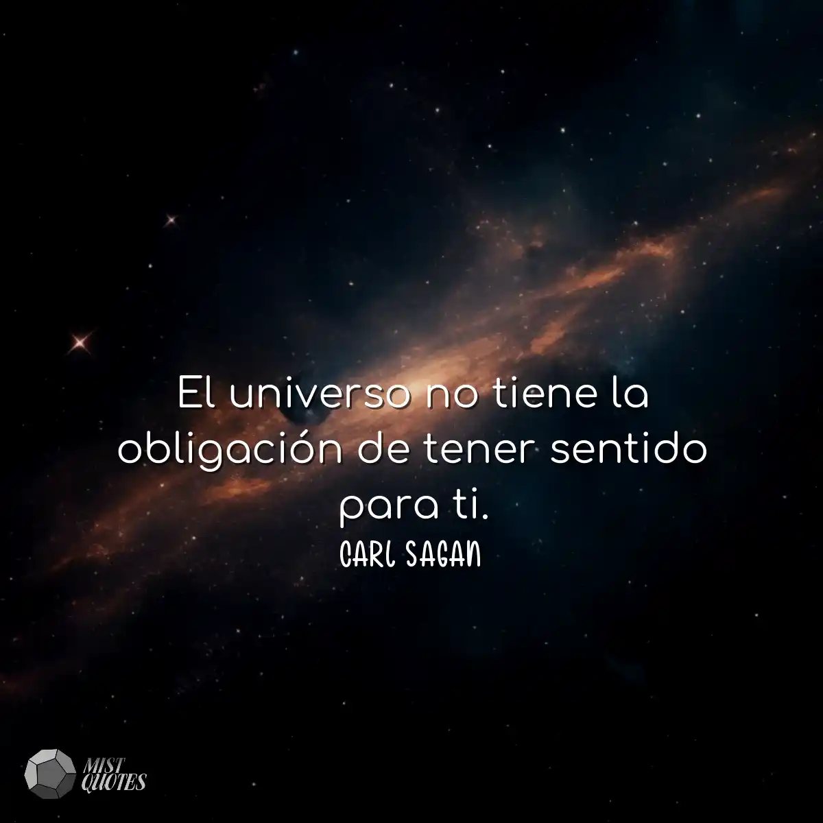 El universo no tiene la obligación de tener sentid