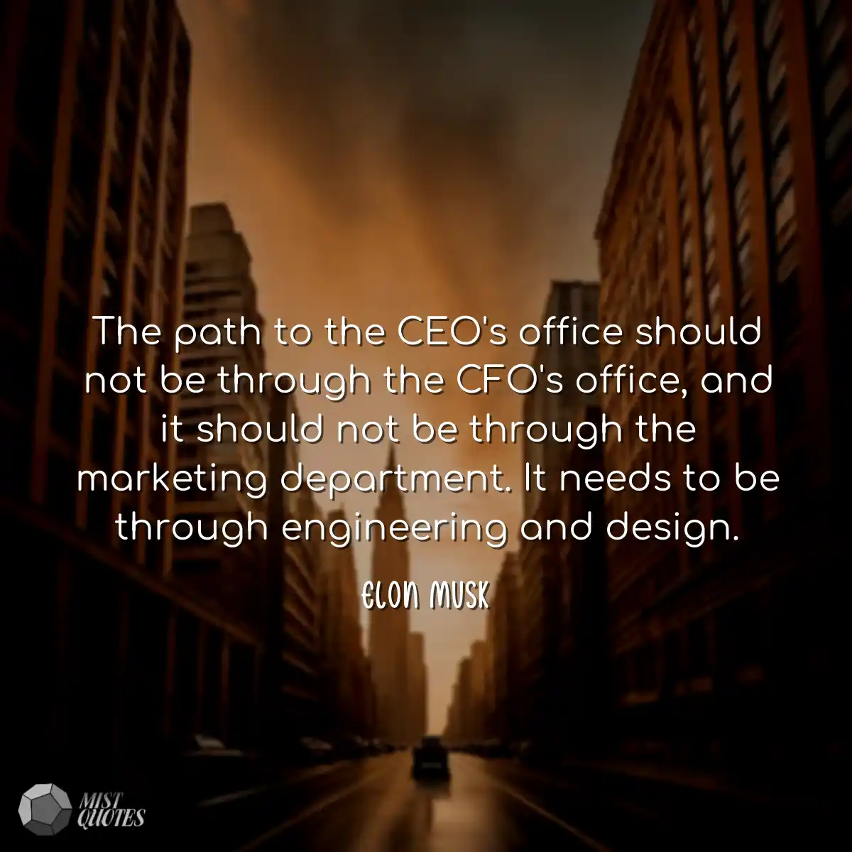 The path to the CEO's office should not 
