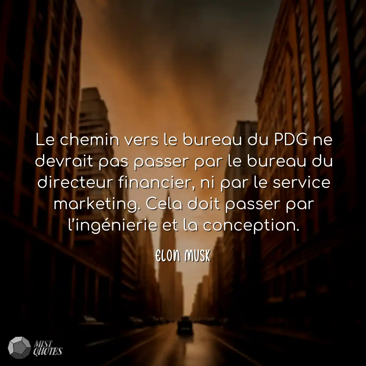 Le chemin vers le bureau du PDG ne devra