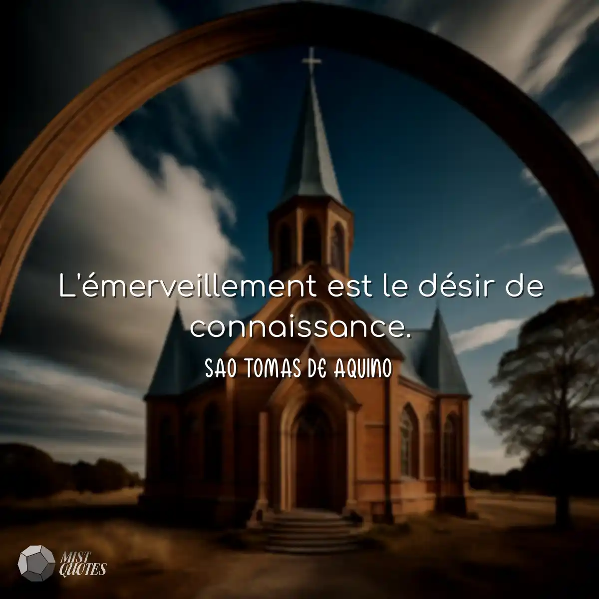 L'émerveillement est le désir de connaissance.