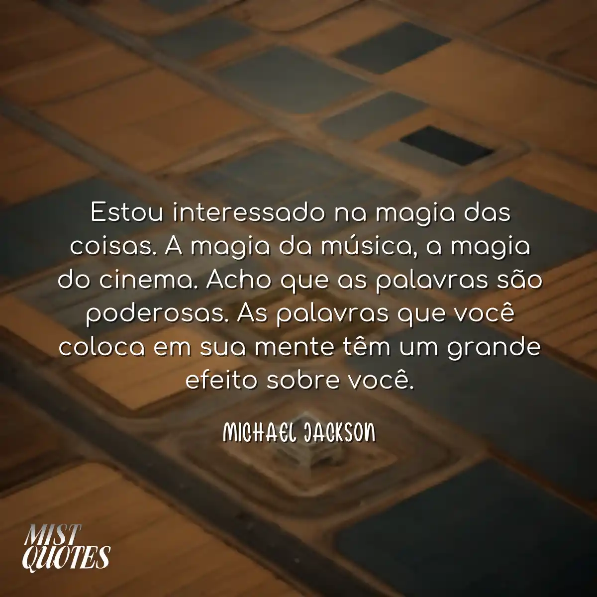 Estou interessado na magia das coisas. A