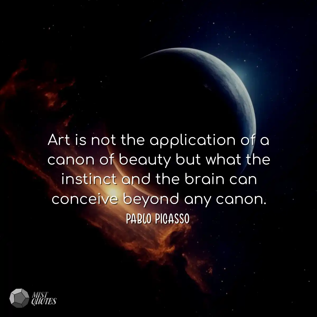 Art is not the application of a canon of