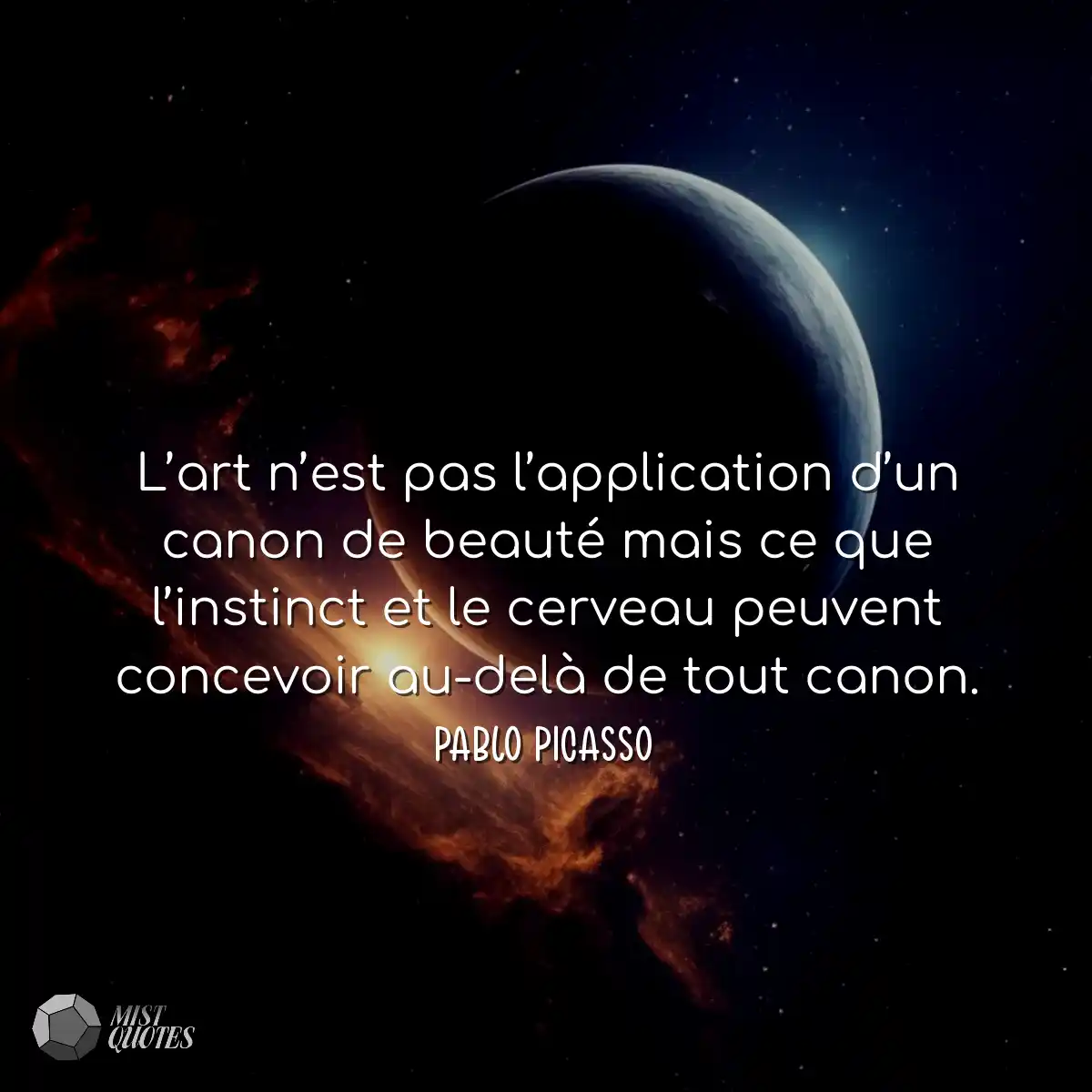 L’art n’est pas l’application d’