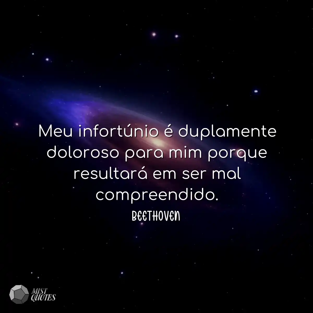 Meu infortúnio é duplamente doloroso para mim porq
