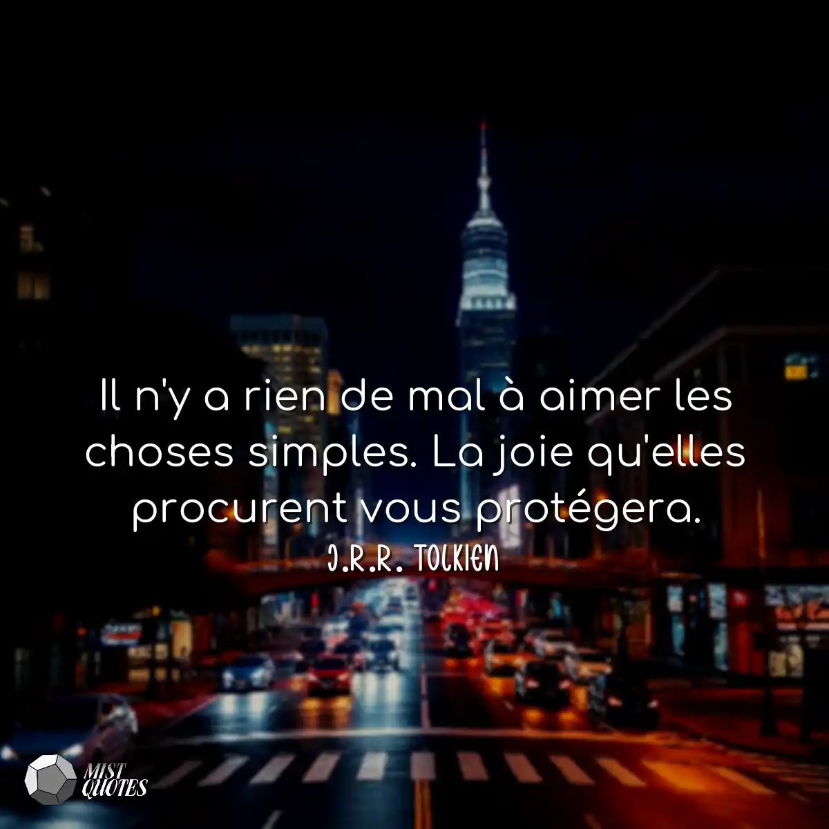 Il n'y a rien de mal à aimer les choses