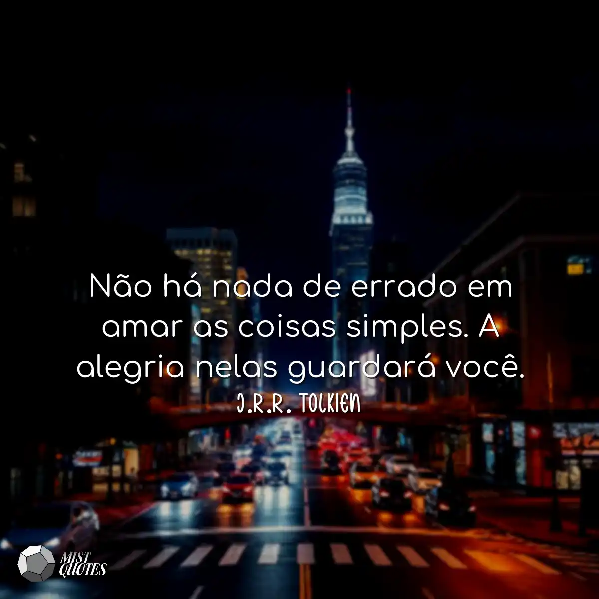 Não há nada de errado em amar as coisa