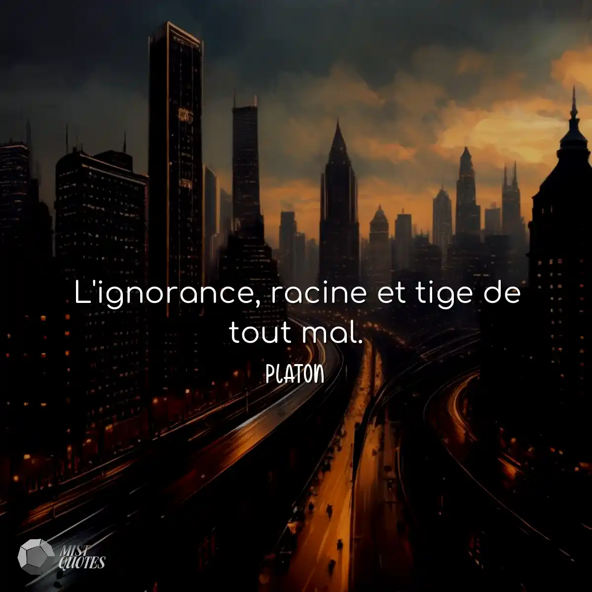 L'ignorance, racine et tige de tout mal.
