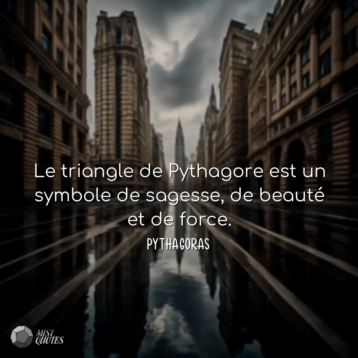 Le triangle de Pythagore est un symbole de sagesse