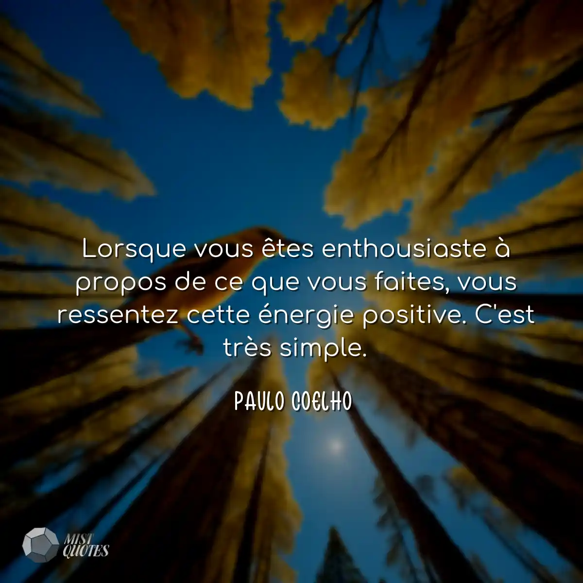 Lorsque vous êtes enthousiaste à propos de ce que 