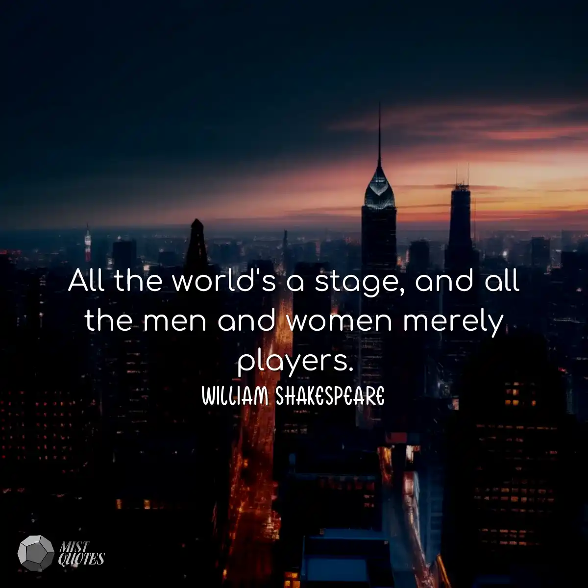 Todo o mundo é um palco e todos os home