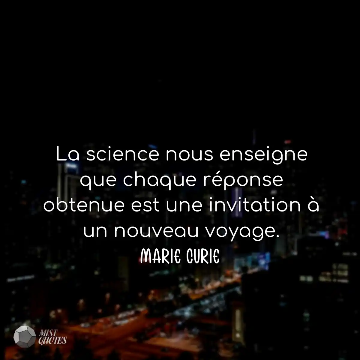 La science nous enseigne que chaque rép