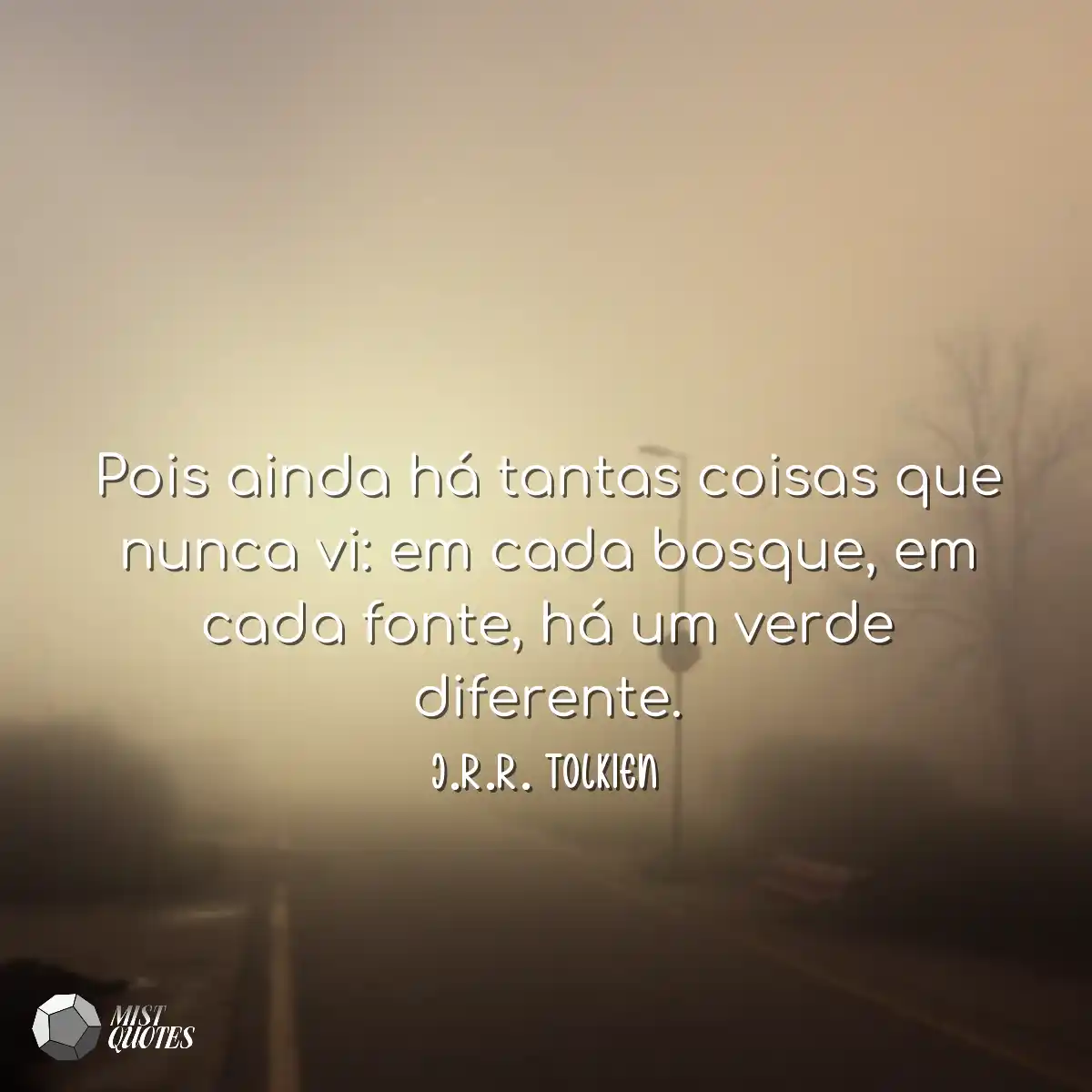 Pois ainda há tantas coisas que nunca v