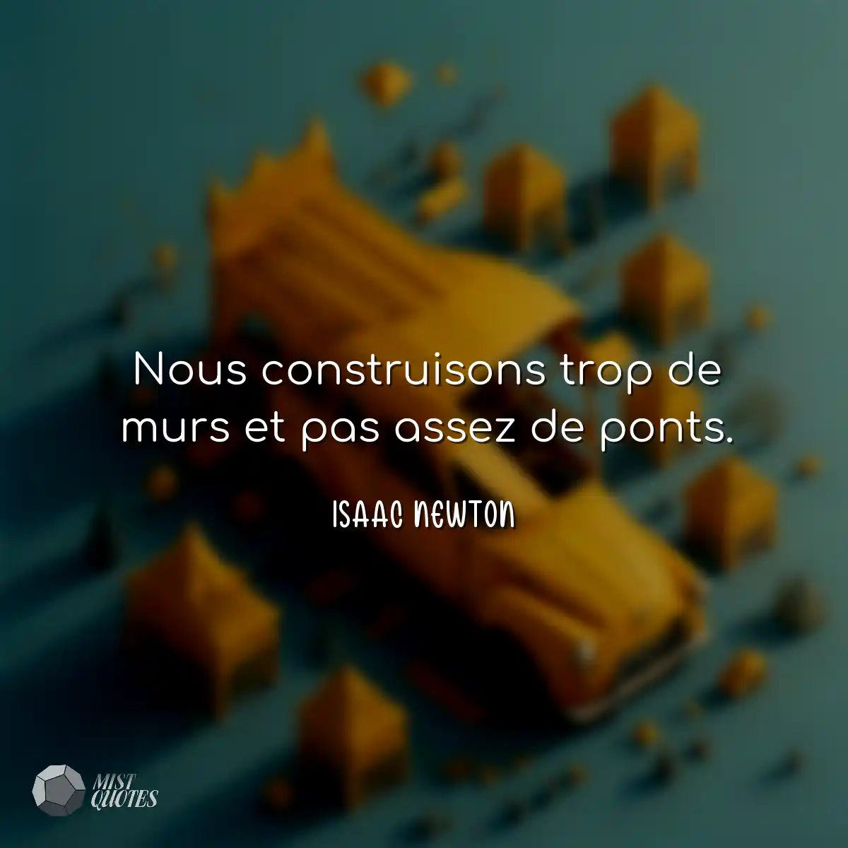 Nous construisons trop de murs et pas as