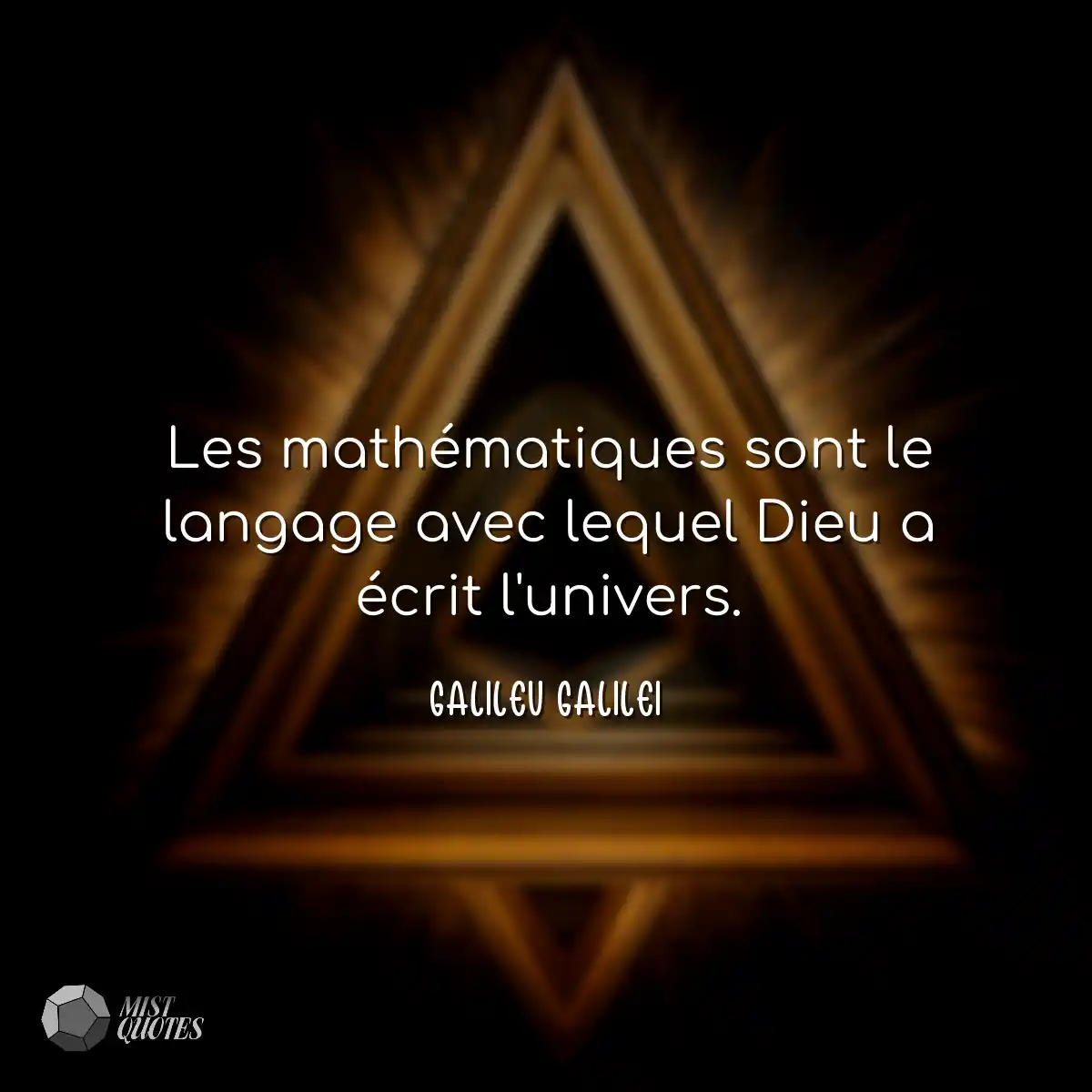 Les mathématiques sont le langage avec 