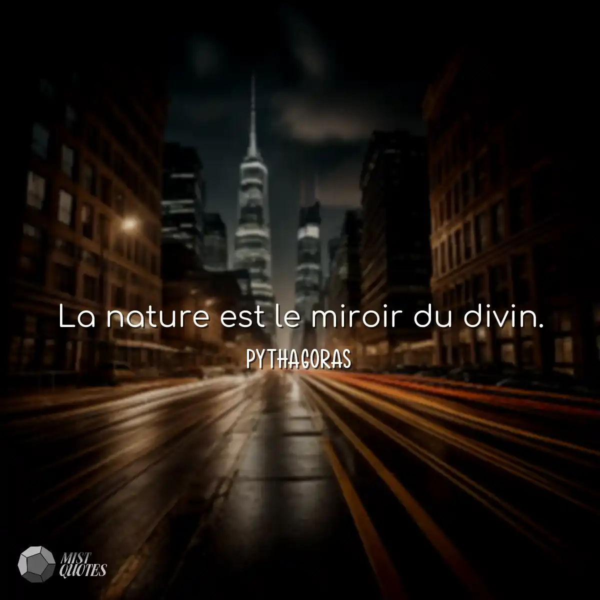 La nature est le miroir du divin.