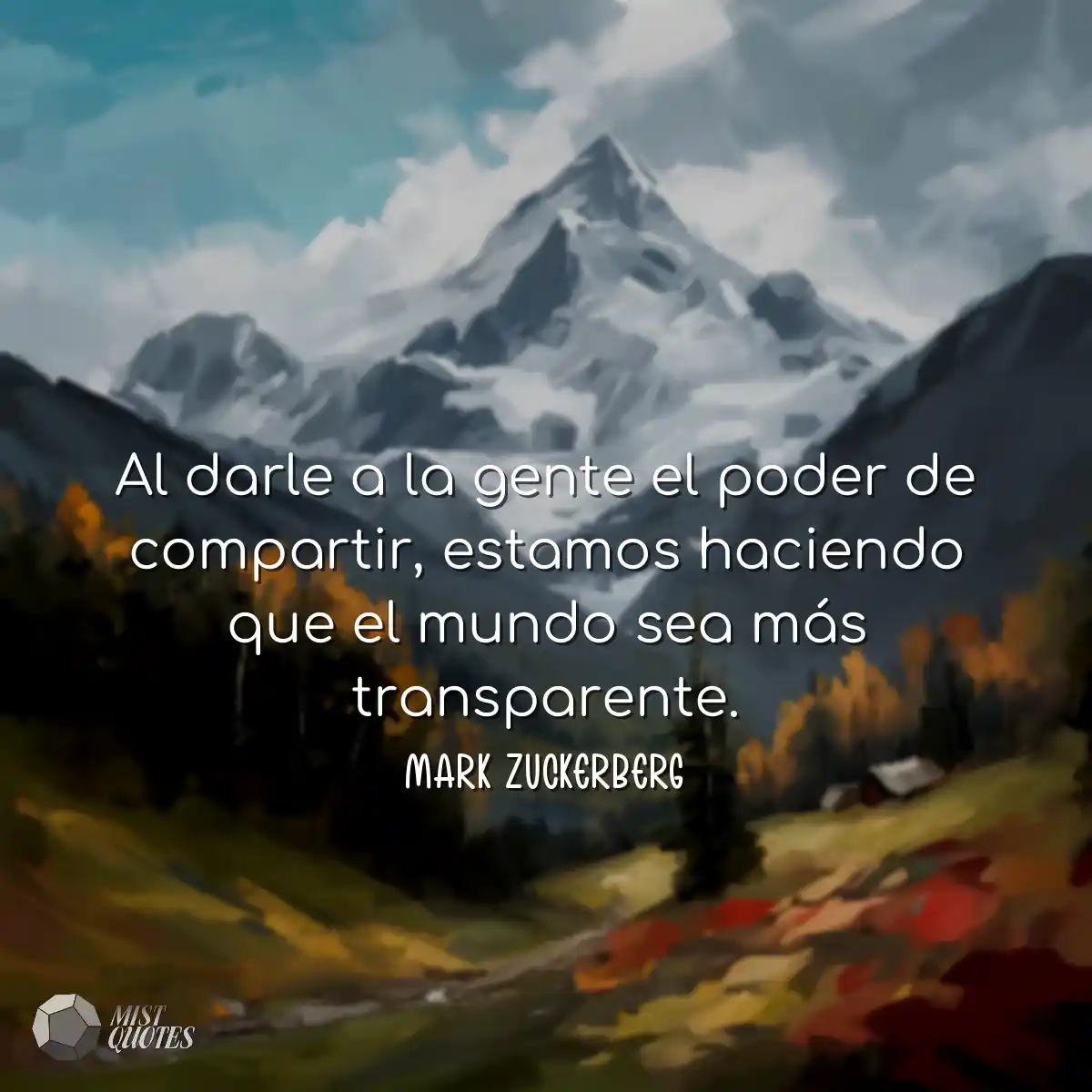 Al darle a la gente el poder de compartir, estamos