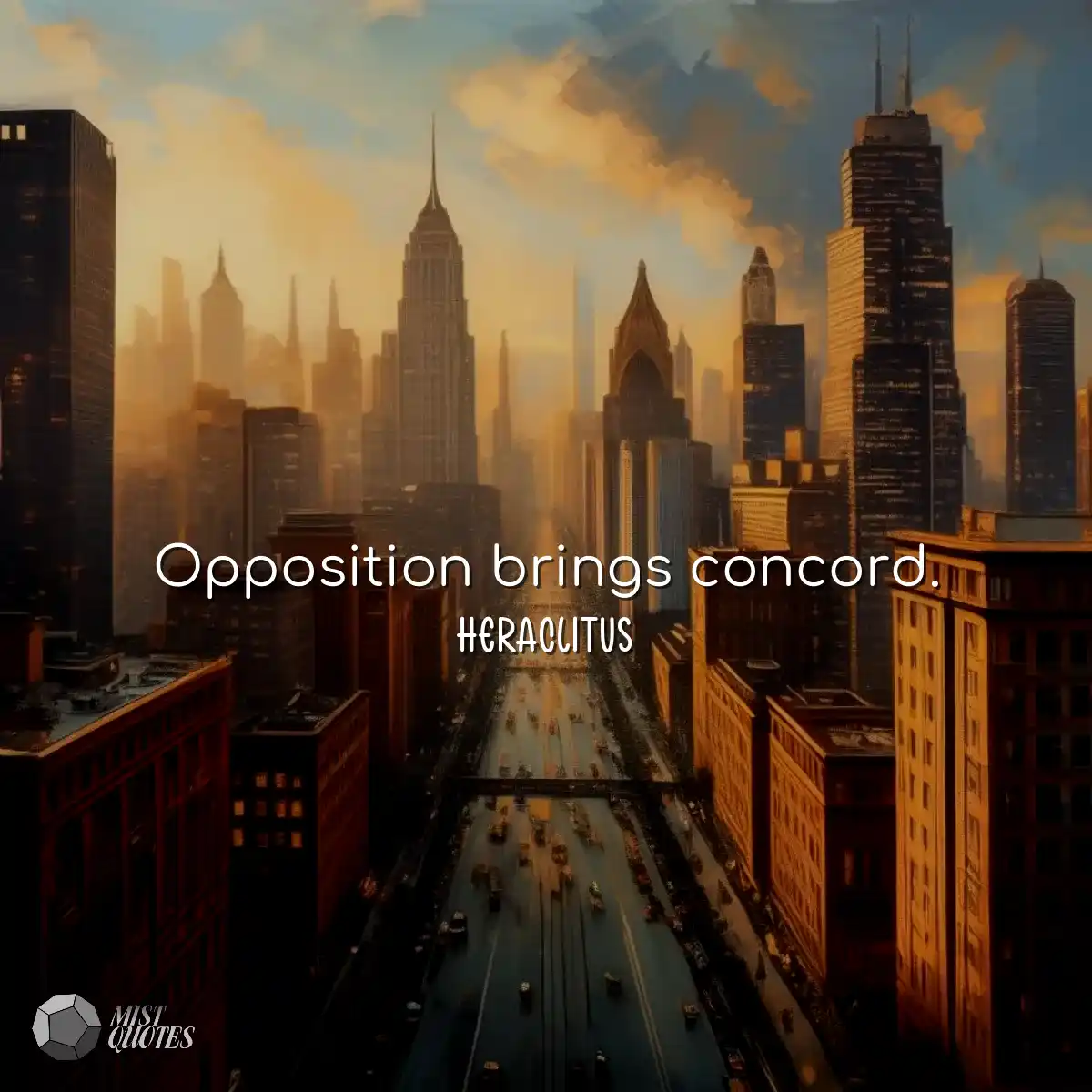 L’opposition apporte la concorde.