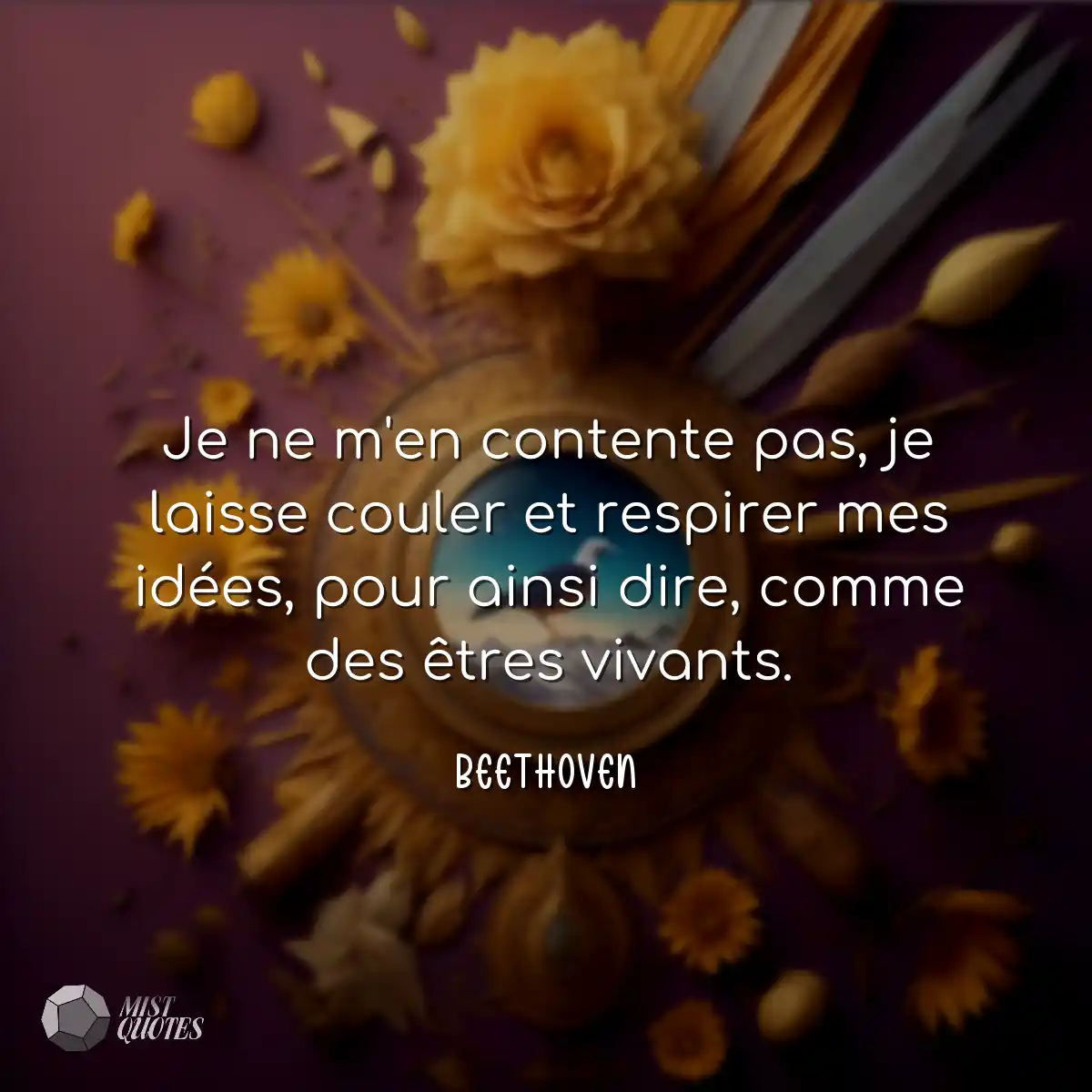 Je ne m'en contente pas, je laisse couler et respi