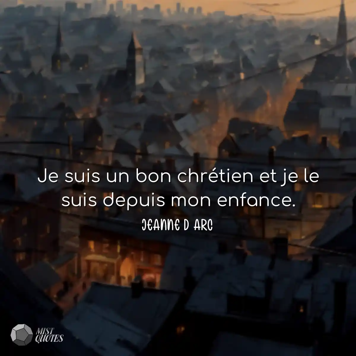 Je suis un bon chrétien et je le suis d