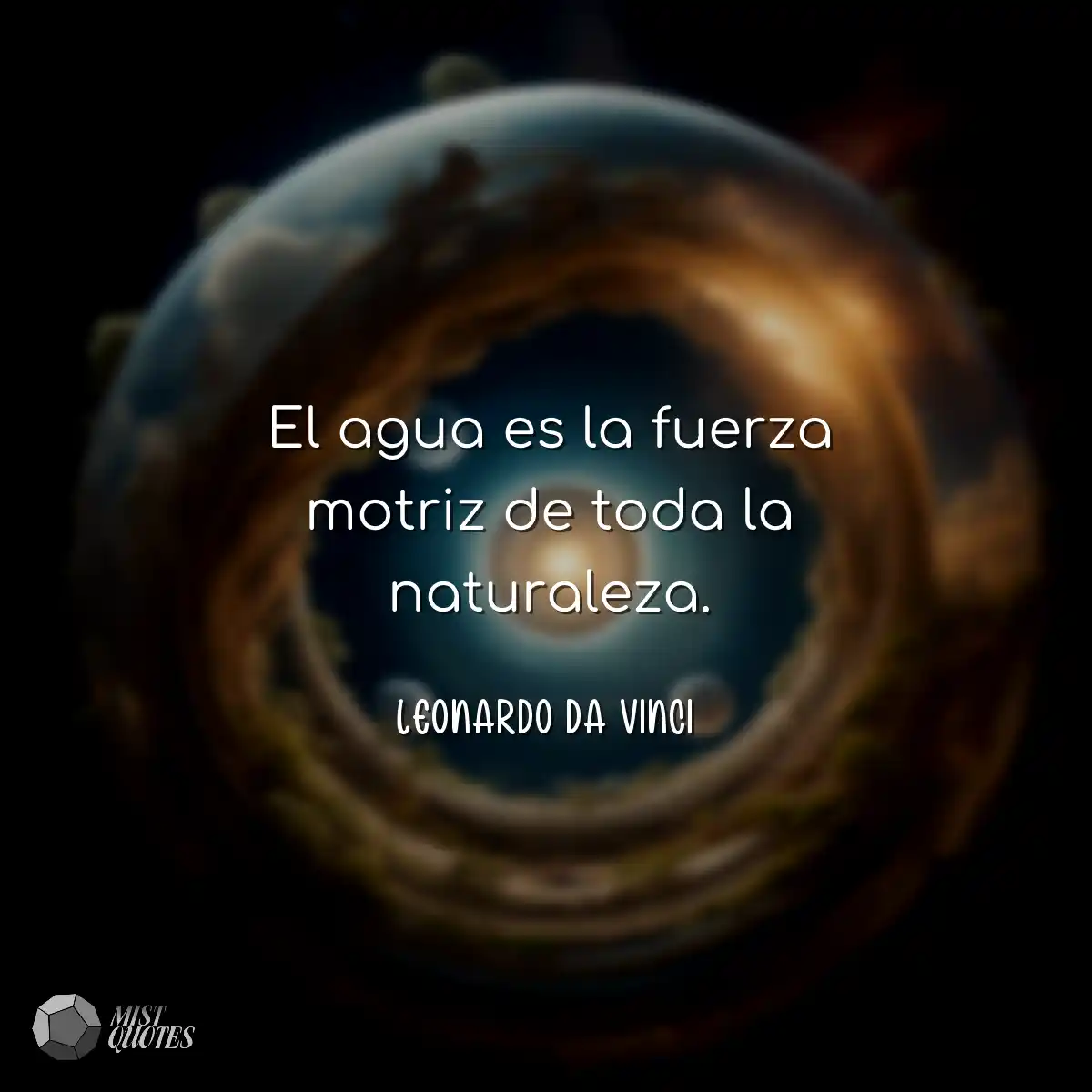 El agua es la fuerza motriz de toda la n