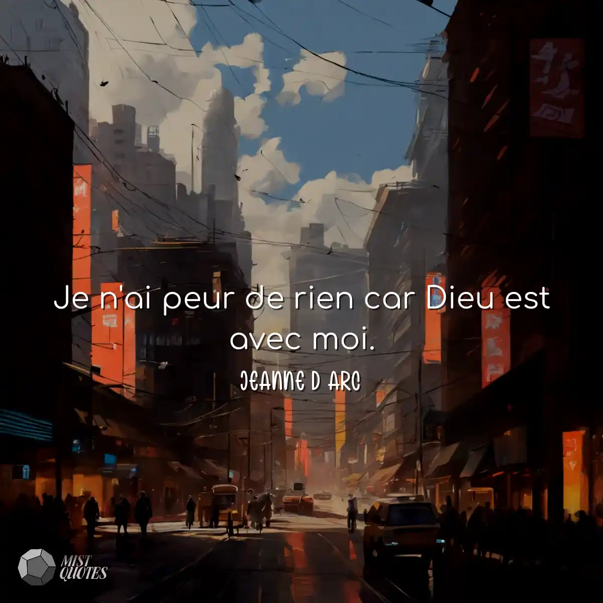 Je n'ai peur de rien car Dieu est avec m