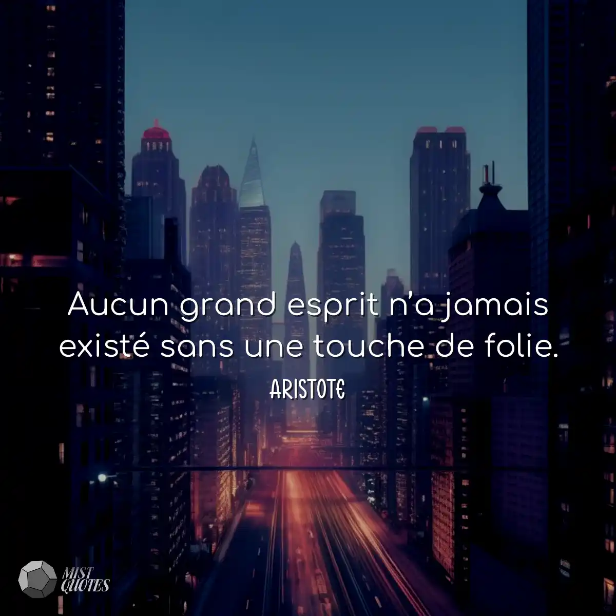 Aucun grand esprit n’a jamais existé sans une touc