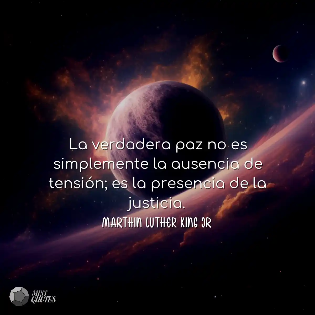 La verdadera paz no es simplemente la ausencia de 