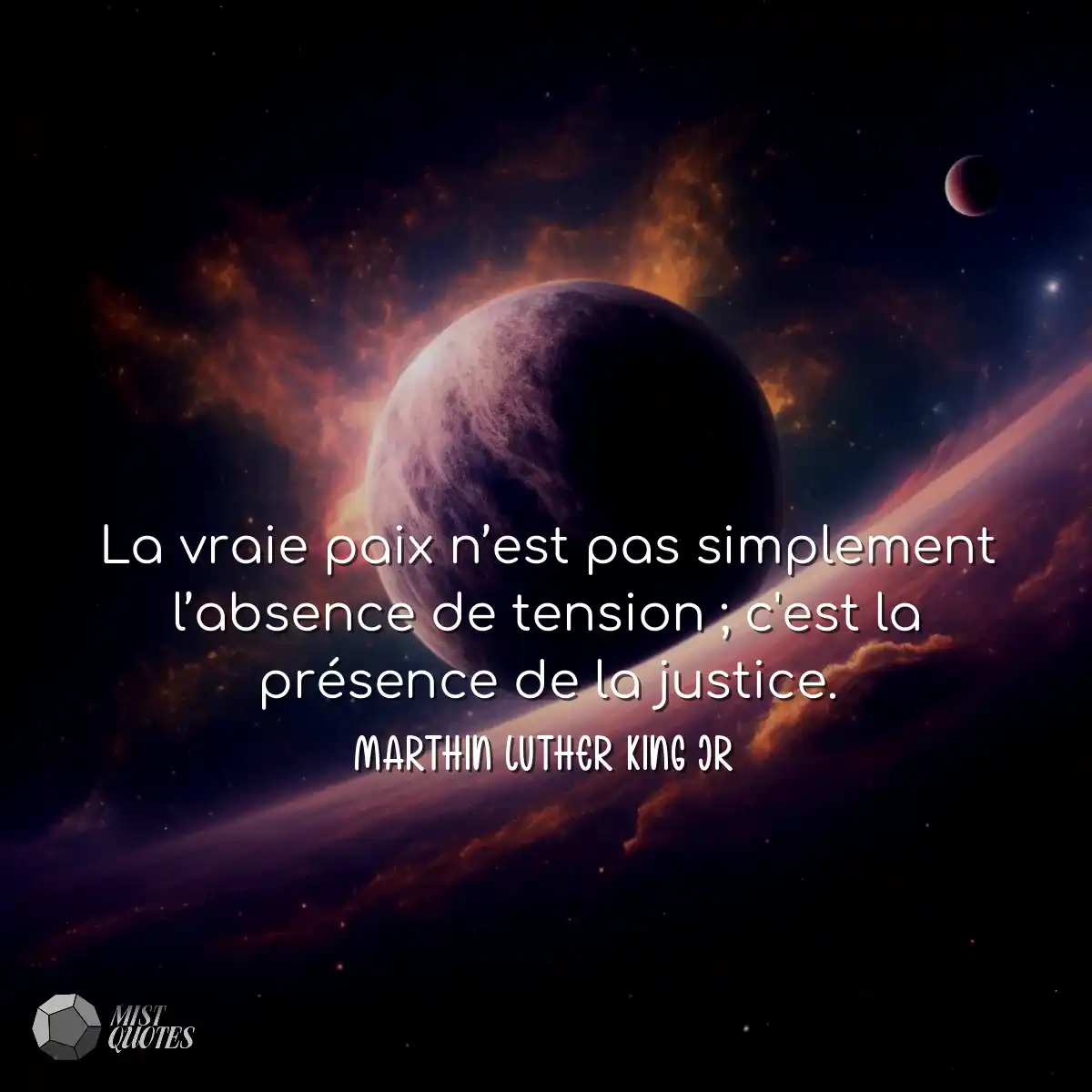 La vraie paix n’est pas simplement l’absence de te