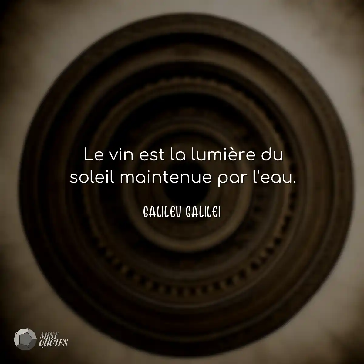 Le vin est la lumière du soleil maintenue par l'ea