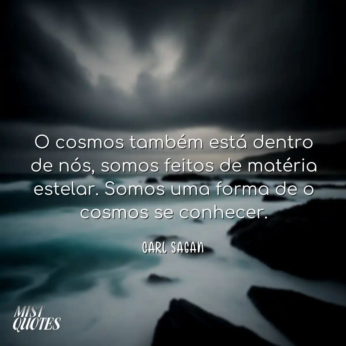 O cosmos também está dentro de nós, s