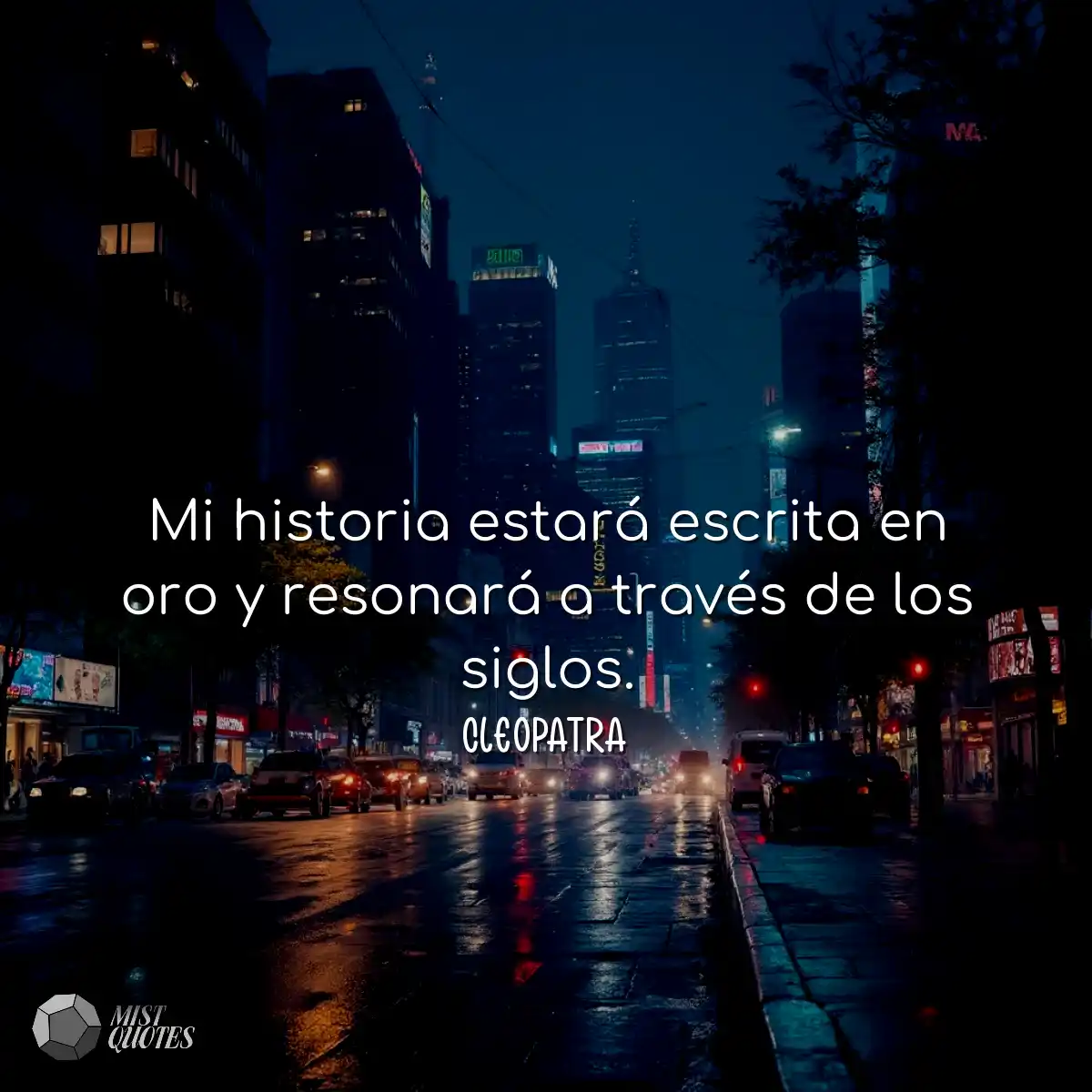 Mi historia estará escrita en oro y resonará a tra