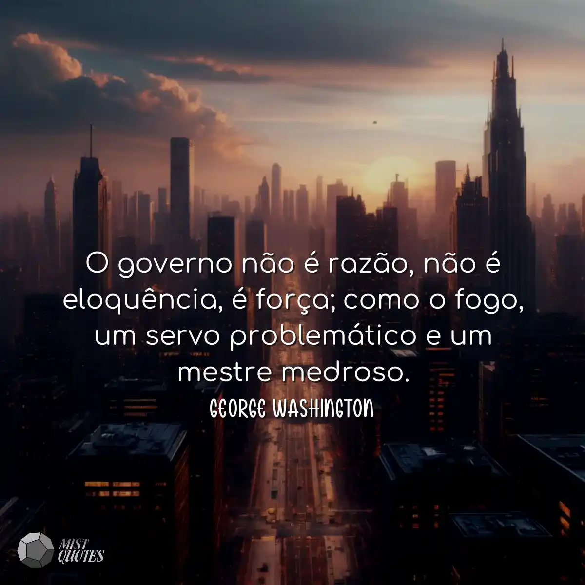 O governo não é razão, não é eloqu
